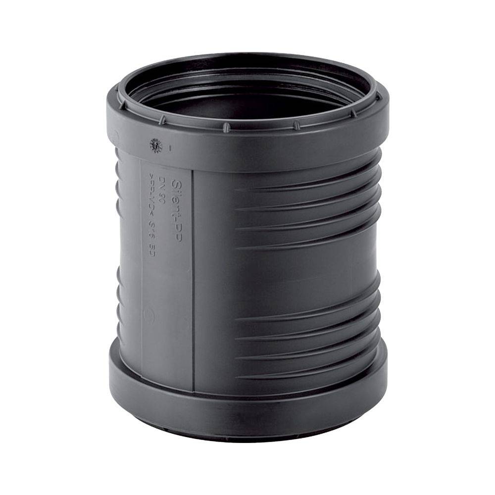 Geberit Silent-PP Überschiebemuffe, DN 150, 160mm, PP-MD, Schwarz, 390717141