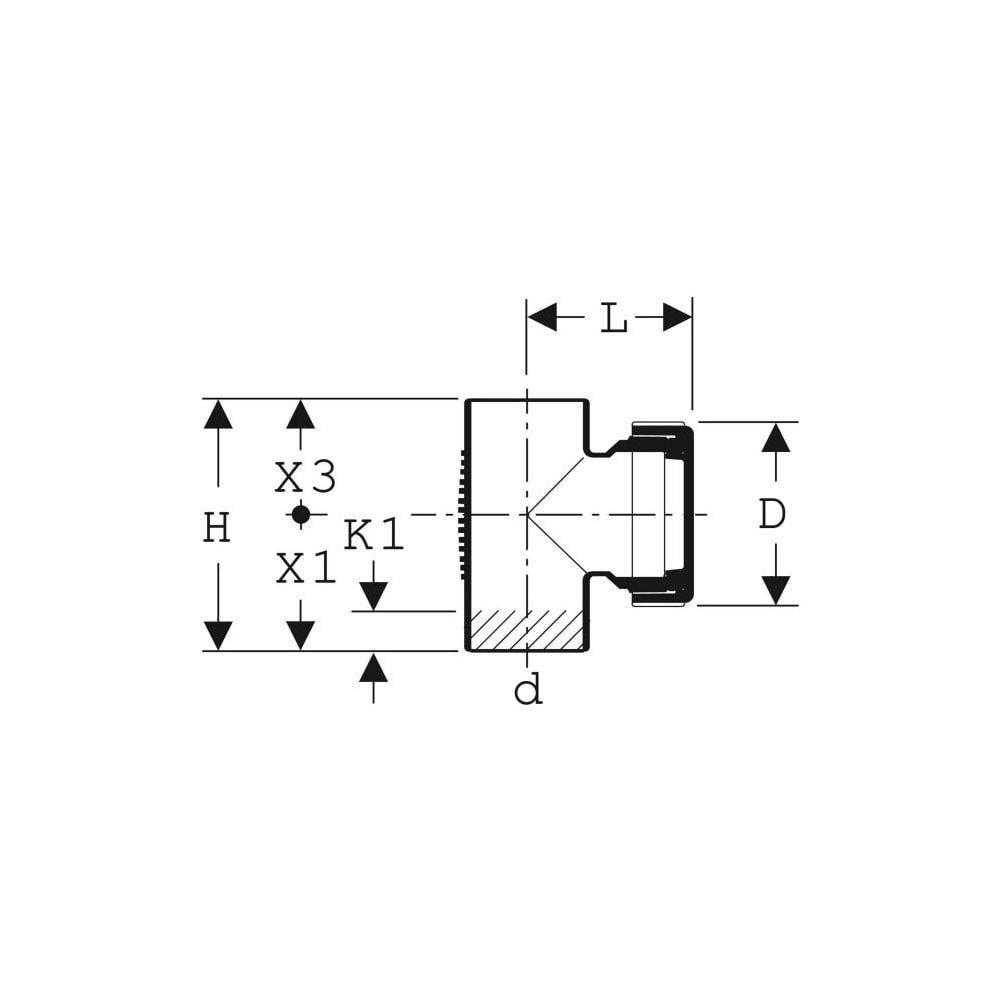 Geberit GE Silent-db20 Putzstück, 88,5°, d135mm, 1 Stk.