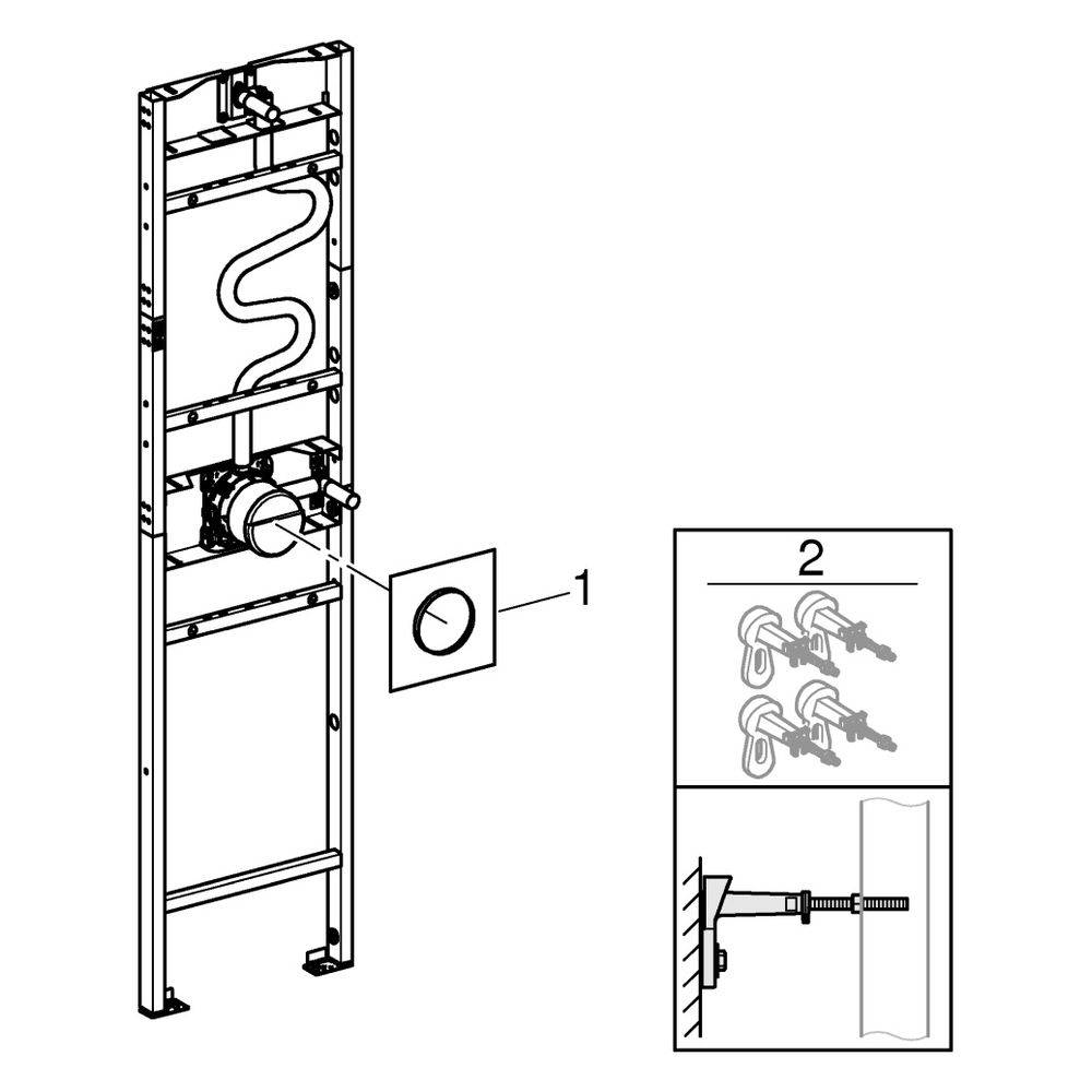 Grohe Duschrahmen, Rapido 103993, MONO Brausen, SmartBox, 2300mm, blau, 1 Stk.