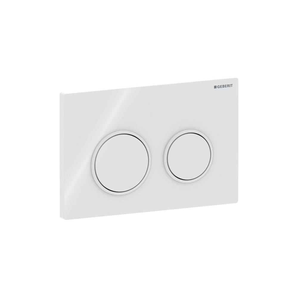 Geberit Betätigungsplatte Omega20, 2-Mengen, KS, weiß/weißmatt/weiß, rund, 1 Stk.