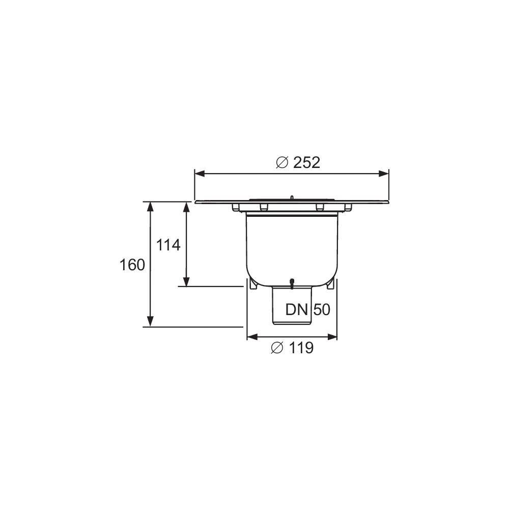 Tece drainpoint S Ablauf DN 50 senkrecht mit Seal System Universalflansch