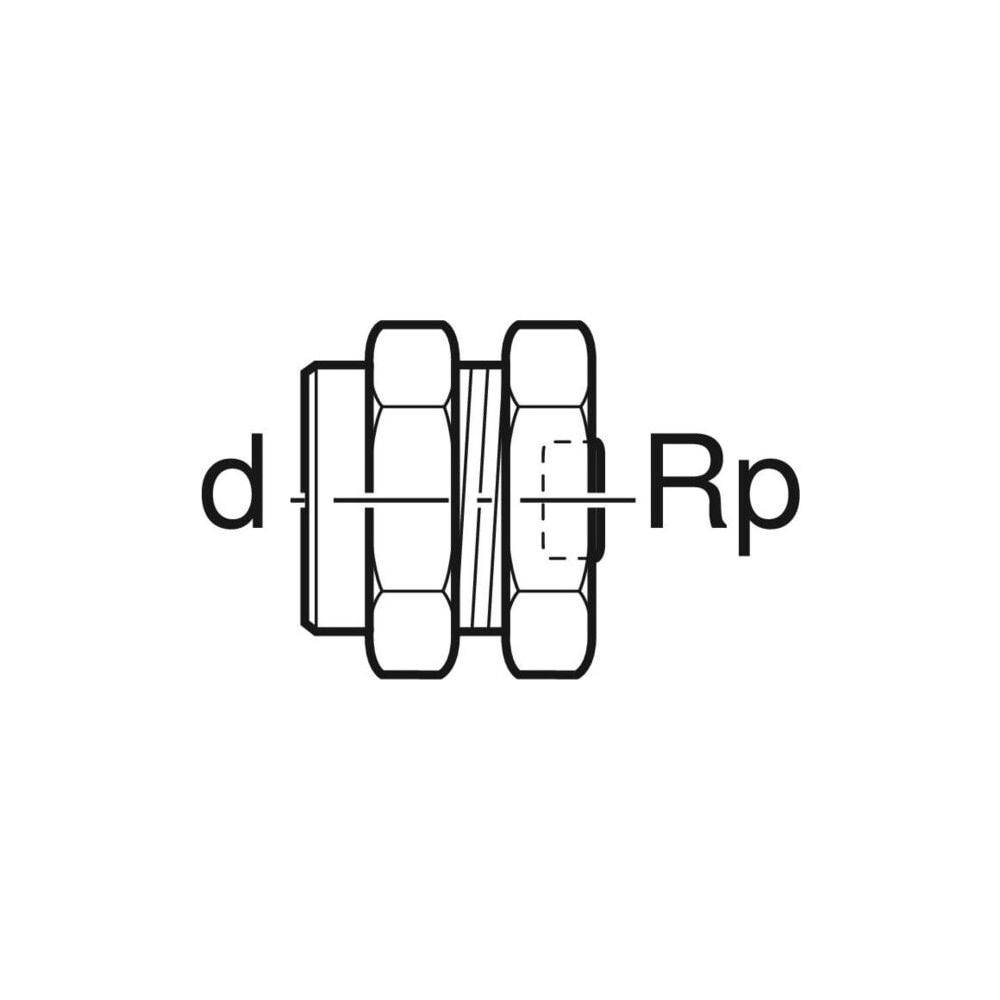 Geberit GE Mepla Rohrverschluss, IG, d63mm, Rp1/2, aufsteckbar, 1 Stk.