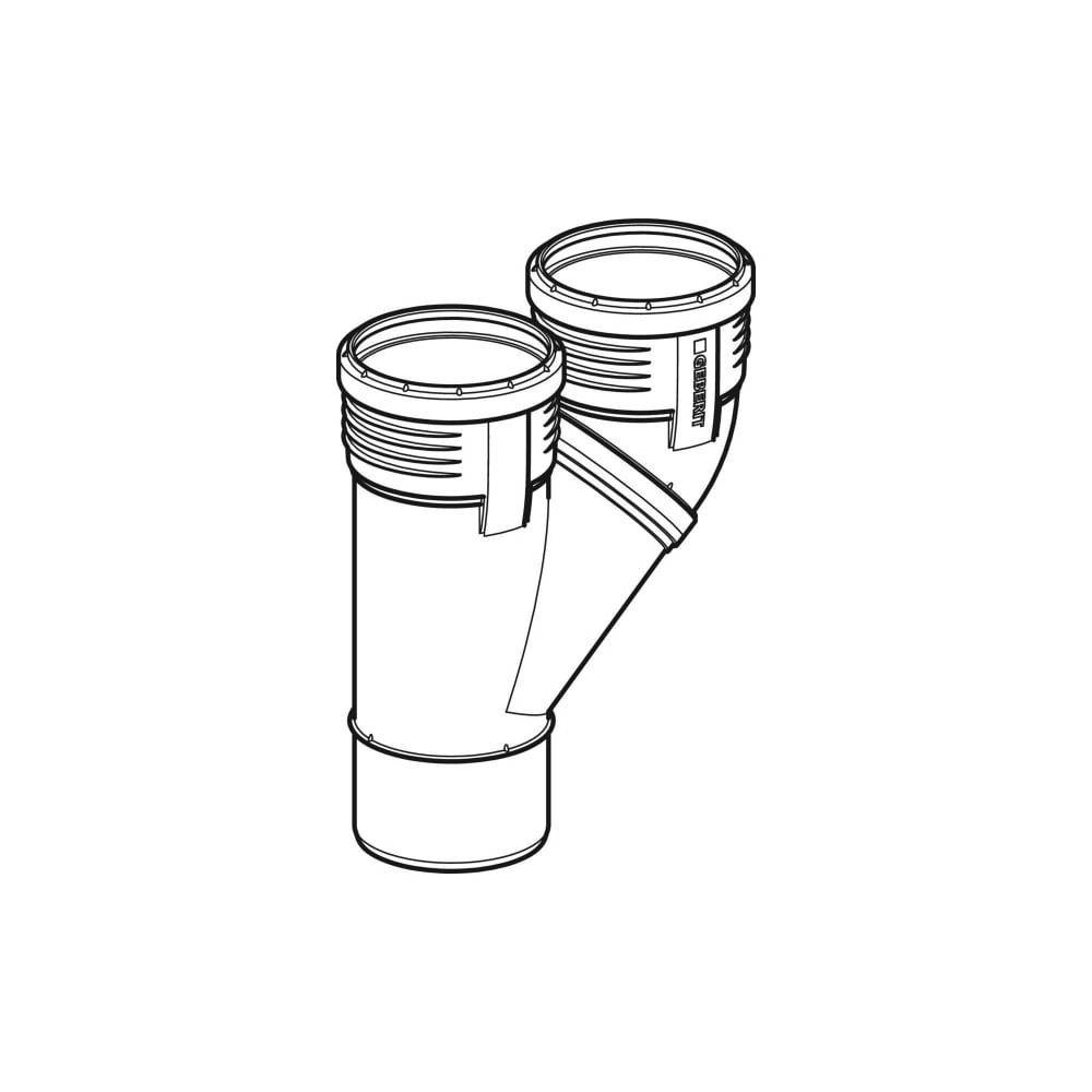 Geberit GE Silent-PP Parallelabzweiger, 45 Gr., d110/110mm, 1 Stk.