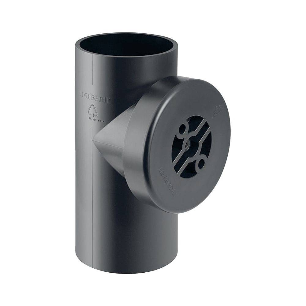 Geberit PE Reinigungsstück 90 Grad mit runder Serviceöffnung D 160mm, D1 110mm