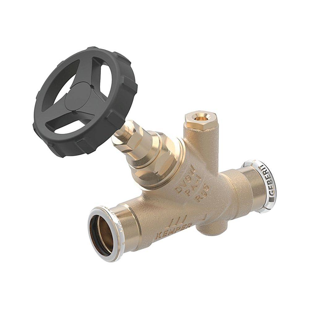 Geberit Schrägsitz-Absperrventil, Mapress Rotguss, Ø22mm, Pressanschlüsse, PN16, 1 Stk.