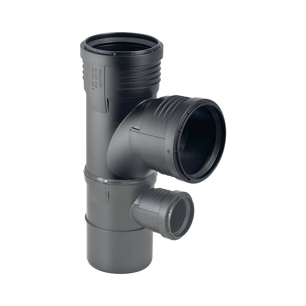 Geberit Silent-PP Kombibogenabzweig 87,5 Grad D 110mm, D1 90mm, D2 50mm