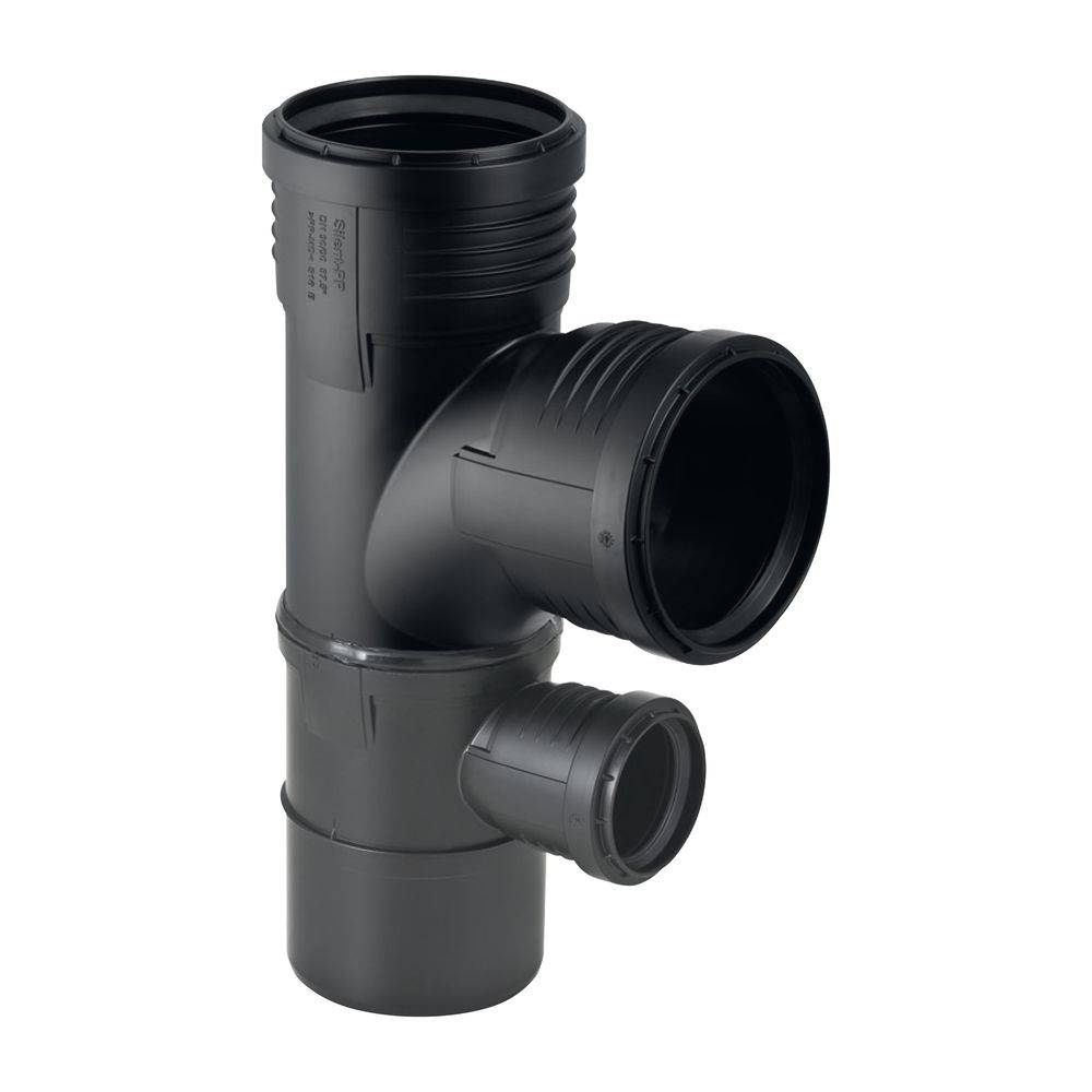 Geberit Silent-PP Kombibogenabzweig 87,5 Grad D 110mm, D1 D2 50mm