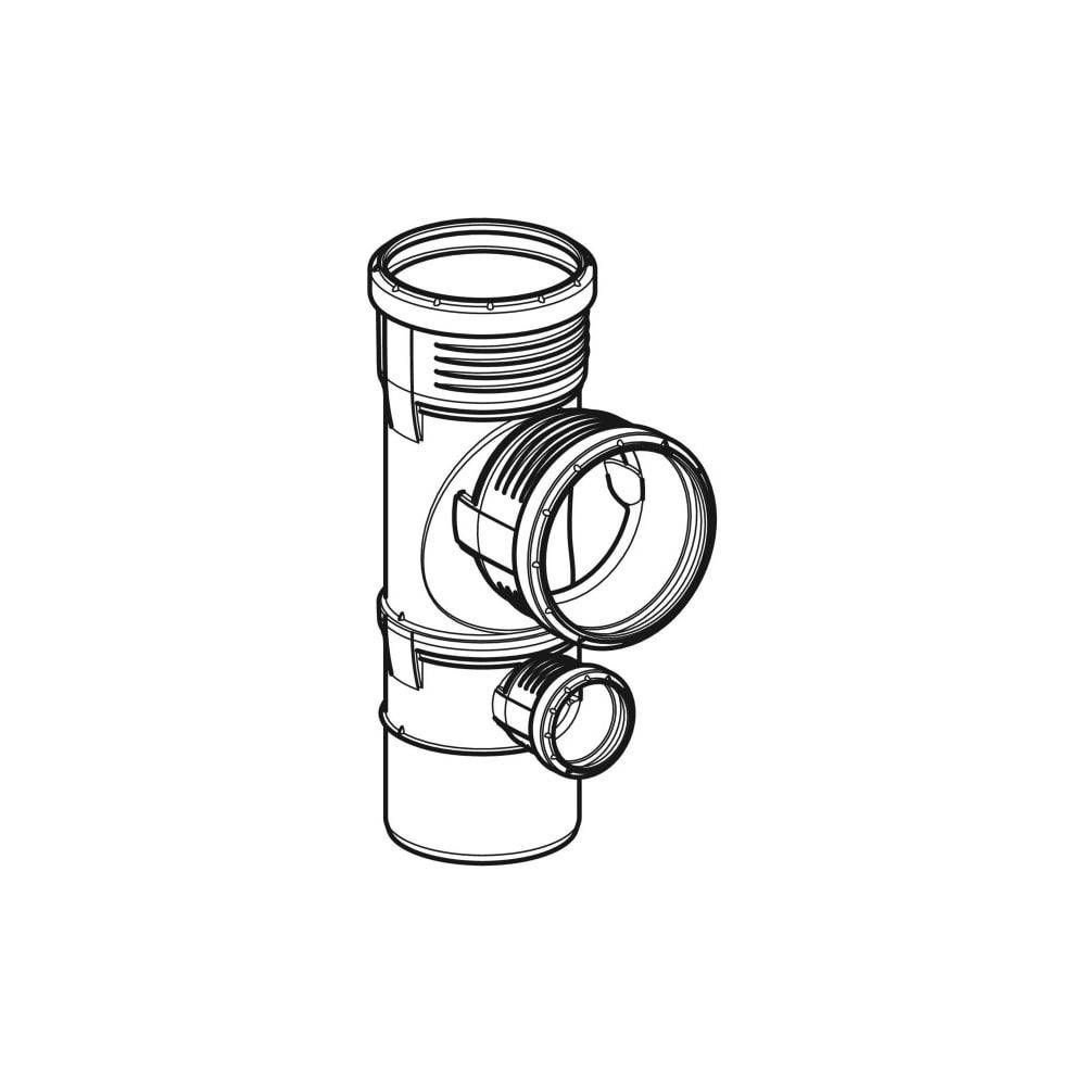 Geberit Silent-PP Kombibogenabzweig 87,5 Grad D 110mm, D1 D2 50mm