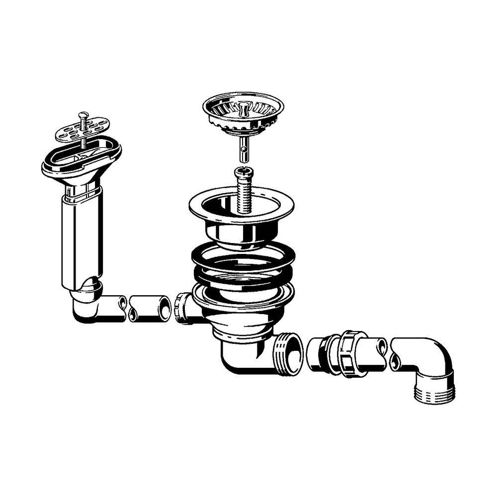 Viega Ablaufventilset 7139.153, Kunststoff, Weiß