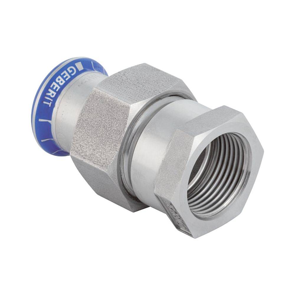 Geberit GE Mapress ES, Uebergangsverschraubung mit UeWM, Edelstahl, d28mm, Rp1, 1 Stk.