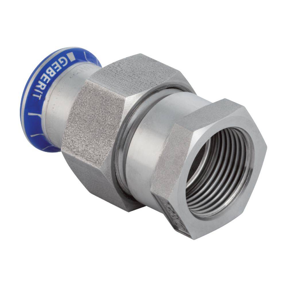 Geberit GE Mapress ES, Uebergangsverschraubung mit UeWM, Edelstahl, d28mm, Rp1, 1 Stk.