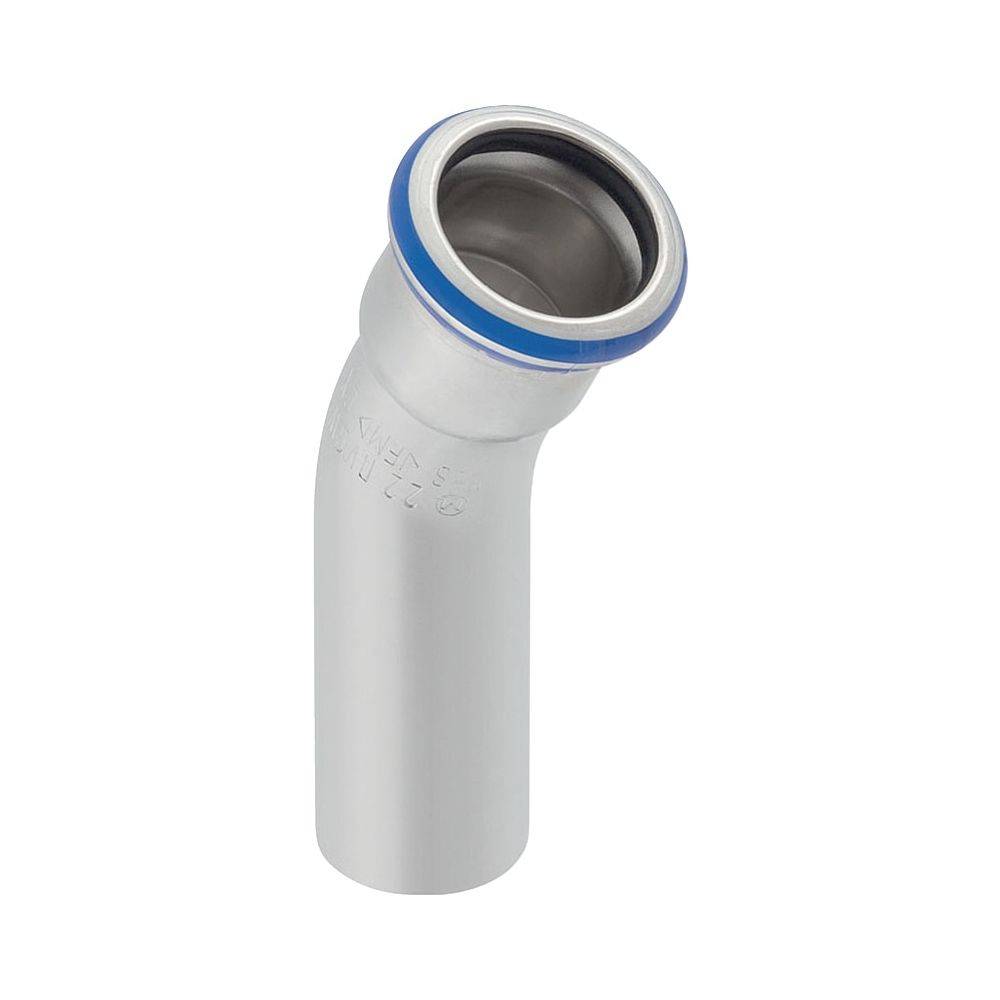 Geberit Edelstahl-Bogen Mapress, 30°, Ø28mm, mit Einschubende, Pressfitting, 1 Stk.