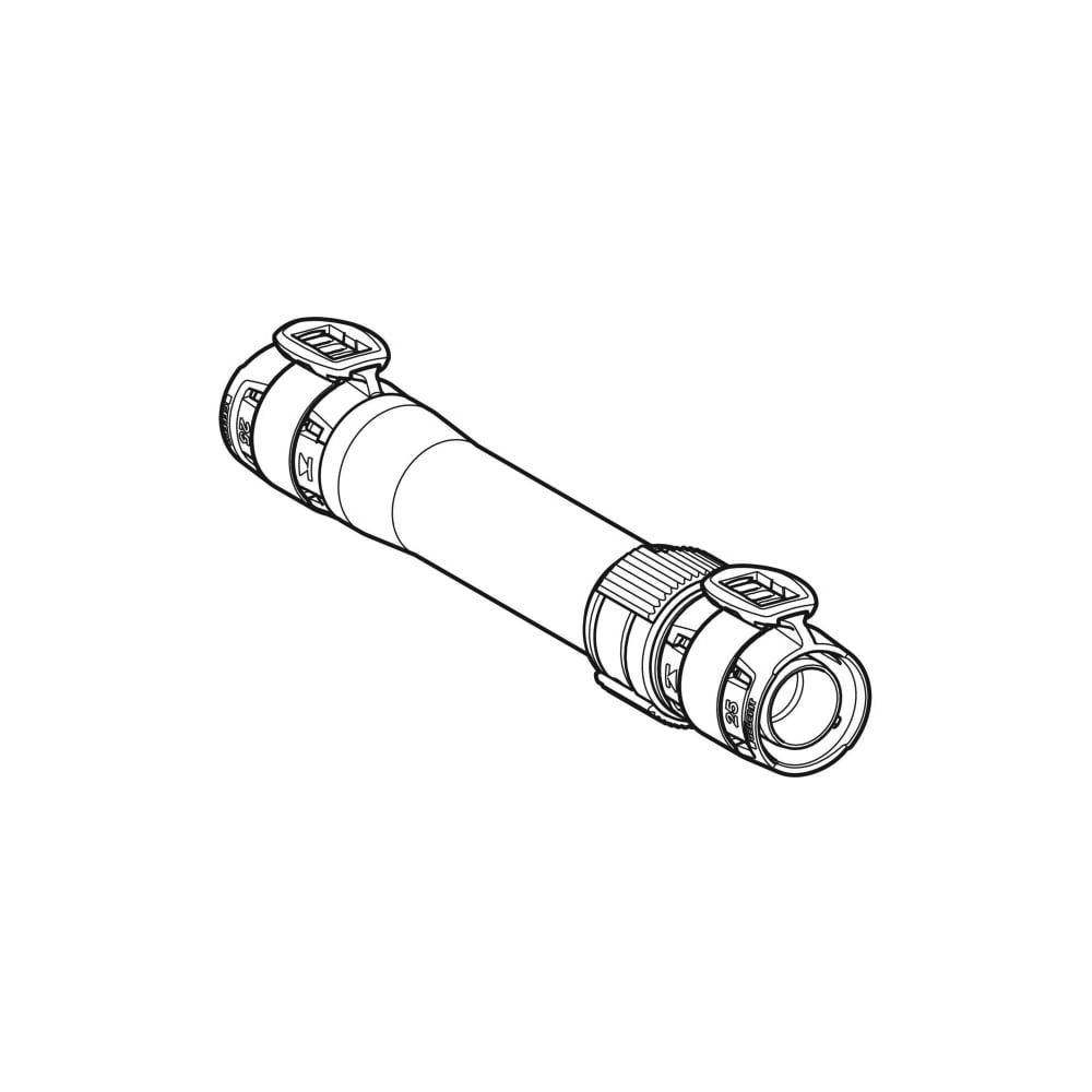 Geberit Langkupplung FlowFit, DN 25, 32mm, 22,1-32,1cm, Siliziumbronze, Bronze