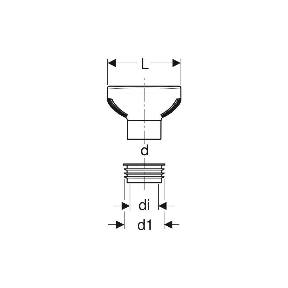 Geberit Belüftungsventil GRB90, für PE D 90mm, D1 103,5mm, ID 75mm, 310006001