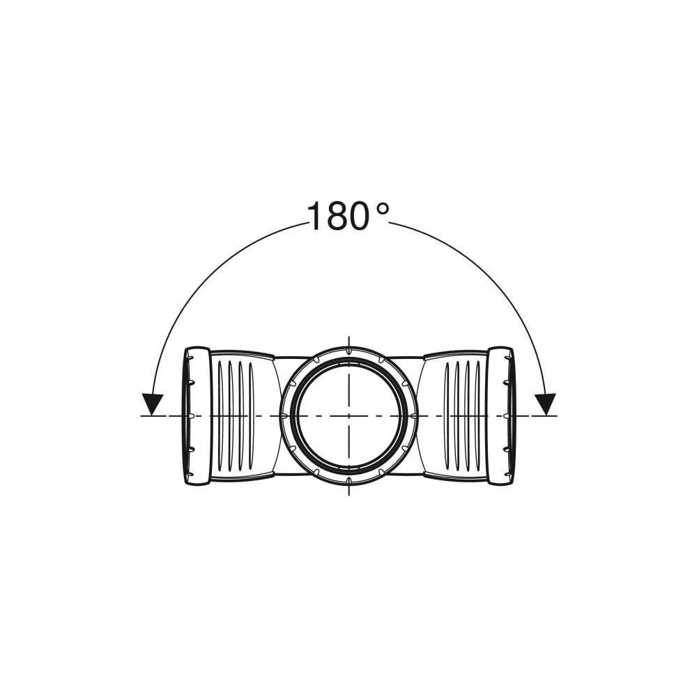 GEBERIT Geberit Bogenabzweig 2-f. DN 90/90/90 Silent-Pro 87 Grad d90/90/90