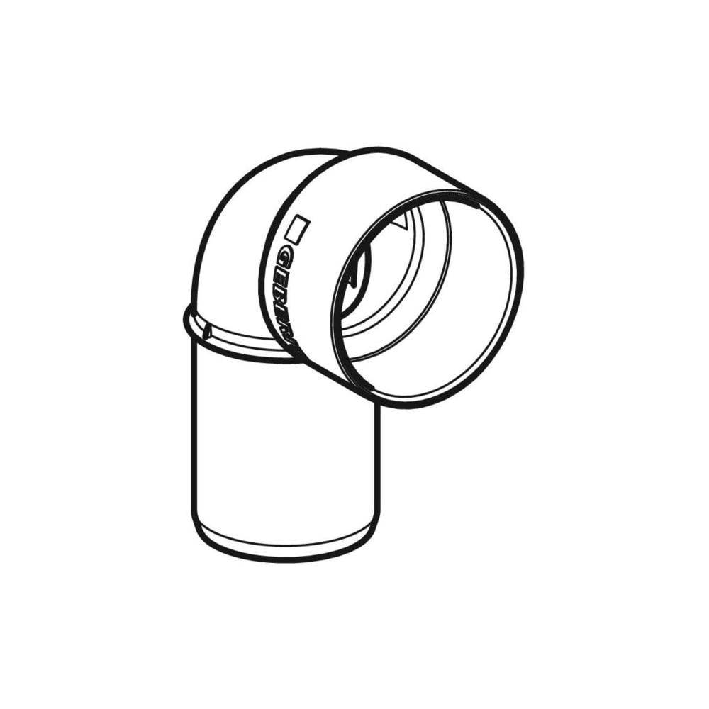 Geberit Silent-PP Anschlussbogen 90 Gr. d50/46mm, 1 Stk.
