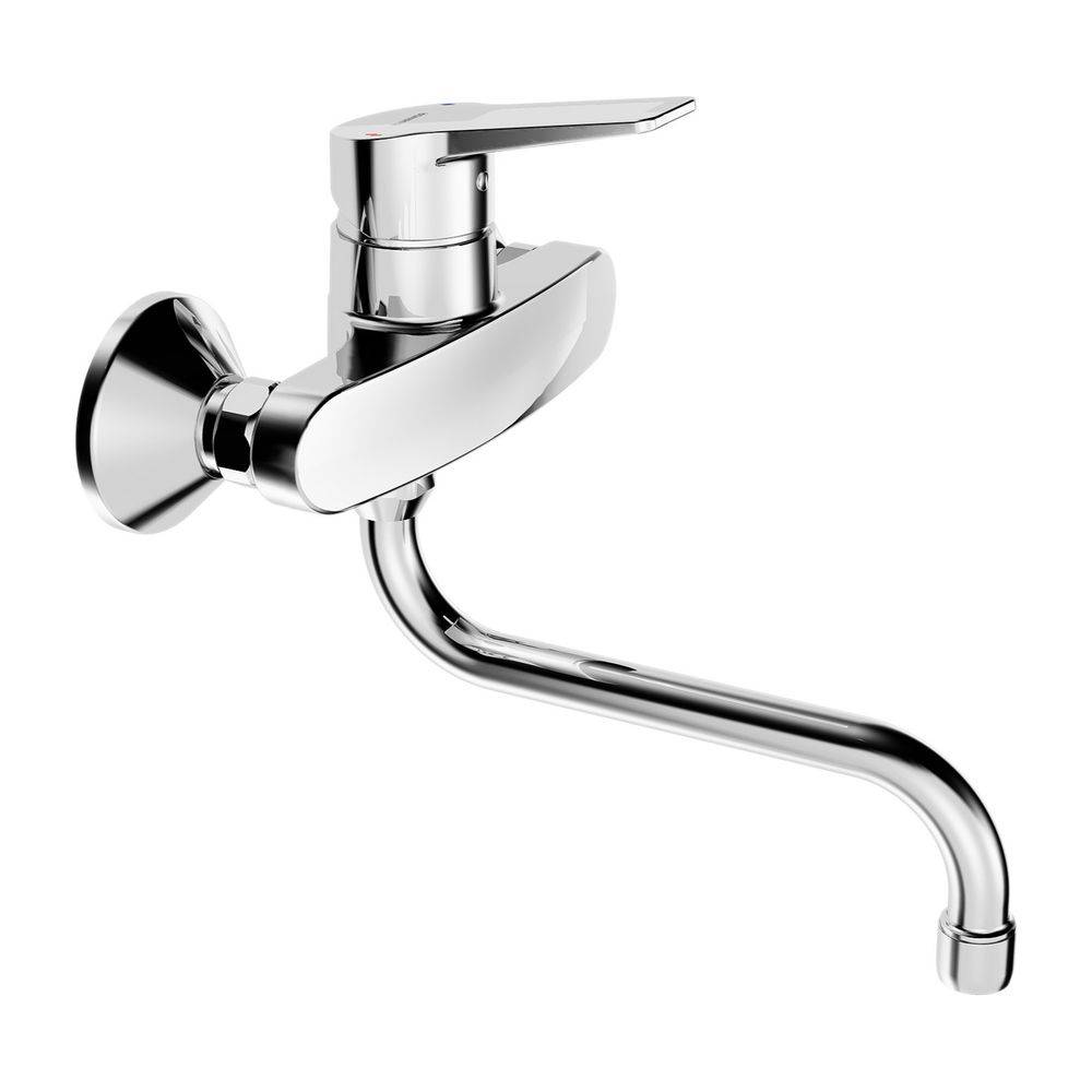 Hansa Twist Einhebel-Küchenarmatur, Ausladung 232mm, DN 15, Chrom, 09692193