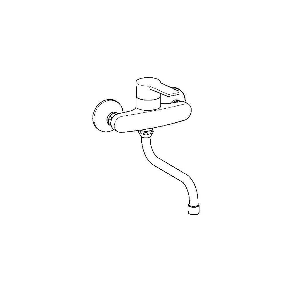 Hansa Twist Wand-Spültischmischer chrom, 1 Stk.