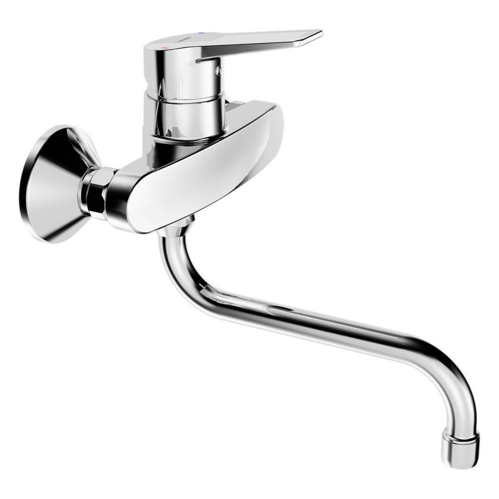 Hansa Twist Einhebel-Küchenarmatur, Ausladung 232mm, DN 15, Chrom, 09692193