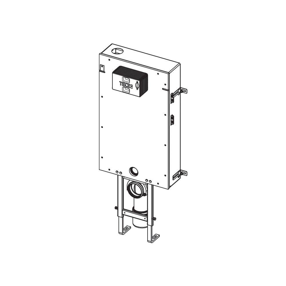 Tece box WC-Modul mit Uni-Spülkasten, Frontverkleidung, Bauhöhe 1110mm