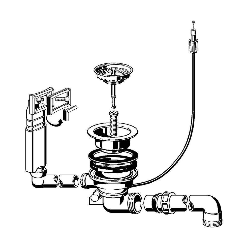 Viega Ablaufventilset 7139.161, Kunststoff, Weiß