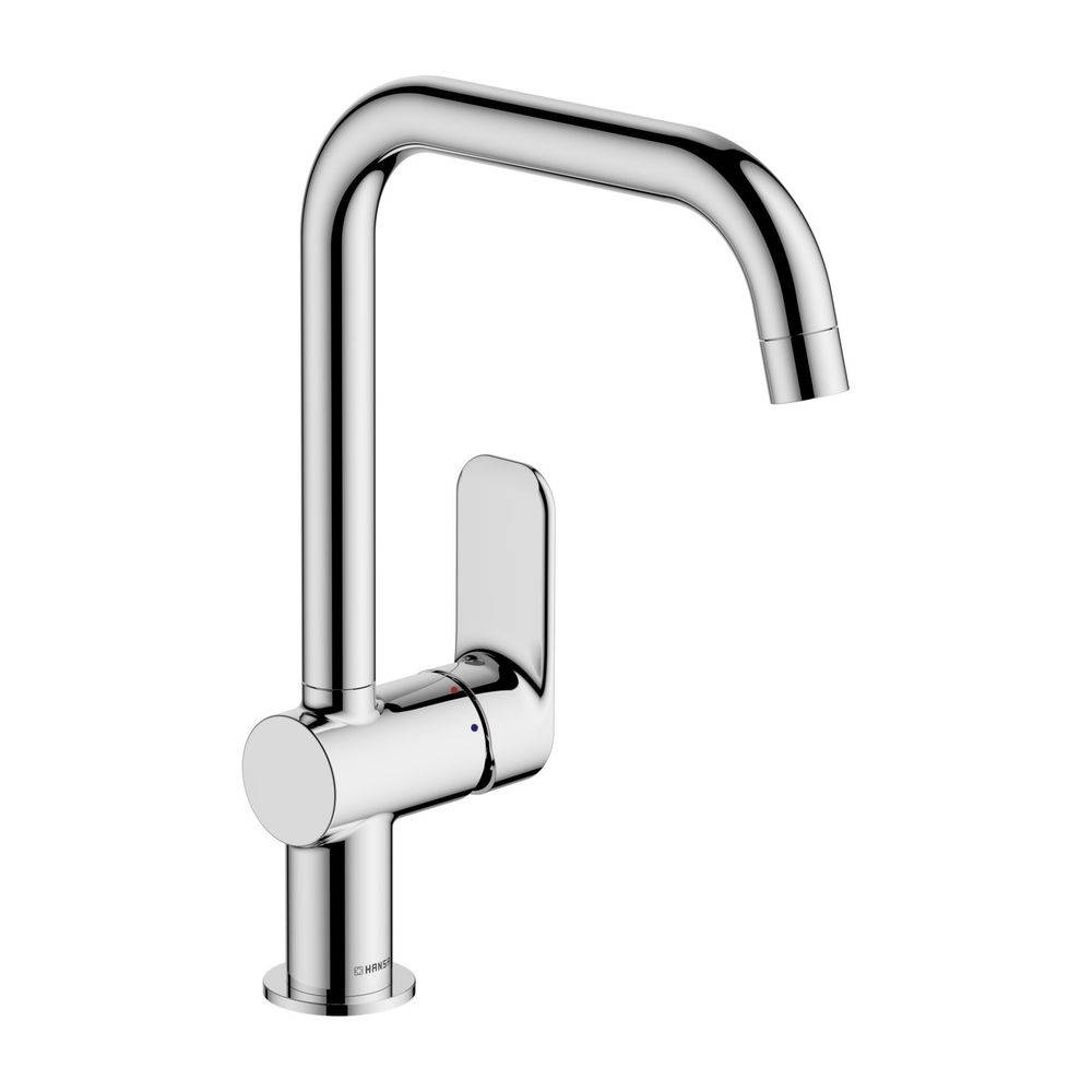 Hansa Basic Einhebelmischer Küchenarmatur, Ausladung 200mm, DN 15, Chrom, 55562203
