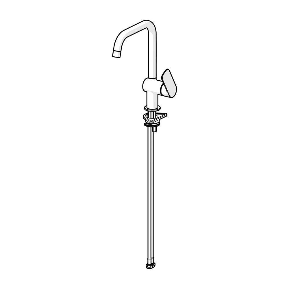 Hansa Basic Einhebelmischer Küchenarmatur, Ausladung 200mm, DN 15, Chrom, 55562203