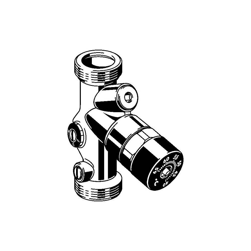 Viega Easytop Zirkulationsregulierventil 2281.3, G 3/4", DN 15mm x Siliziumbronze