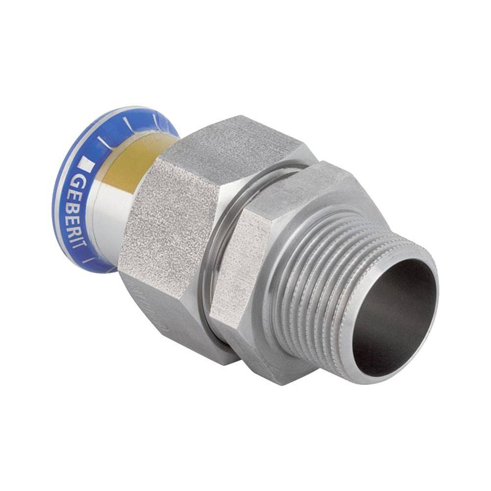 Geberit GE Mapress ES Gas, Uebergangsverschr. UeWM, CrNi, flachdichtend, d22mm x R1, 1 Stk.