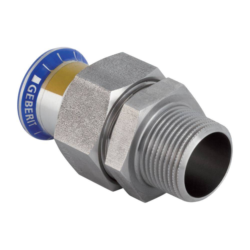 Geberit GE Mapress ES Gas, Uebergangsverschr. UeWM, CrNi, flachdichtend, d22mm x R1, 1 Stk.