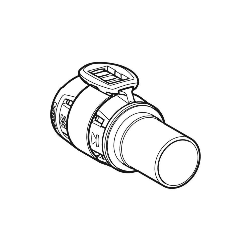 Geberit FlowFit Übergang auf Mapress, mit Einschubende D 40mm, D1 35mm, Edelstahl 1,4401