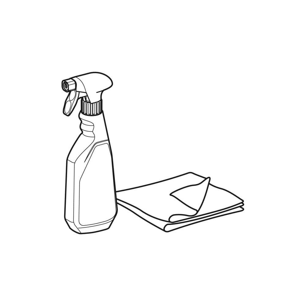 Geberit Reinigungsset AquaClean 500ml Reinigungsmittel und Tuch, Packung, 1 Stk.