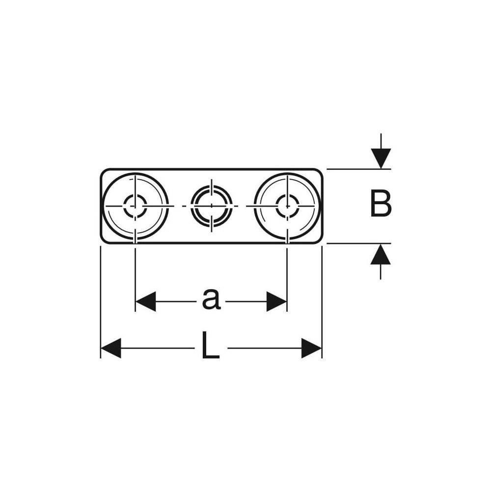 Geberit Grundplatten-Dämmset G1/2 Fixpunktbefestigung mit Grundplatte, 1 Stk.