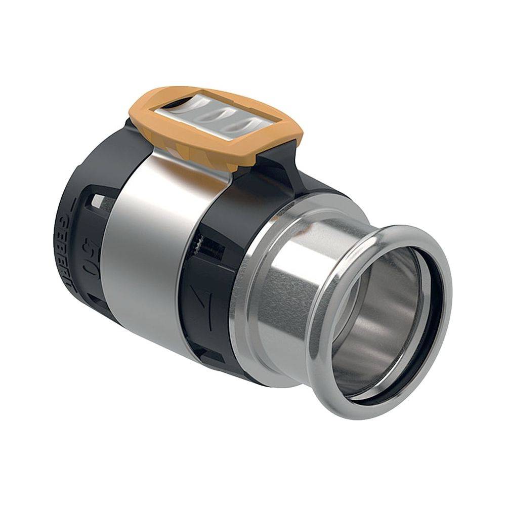 Geberit GE FlowFit Übergang, Mapress Edelstahl, mit Pressmuffe, d63 x 54mm, 1 Stk.
