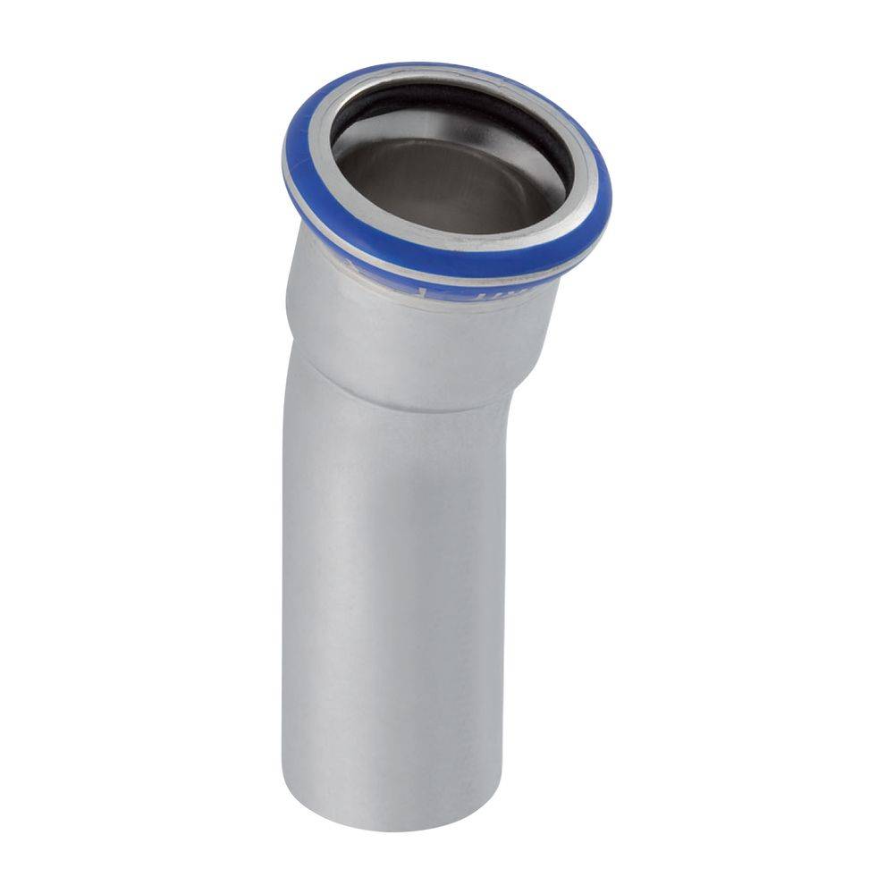 Geberit Edelstahl-Bogen Mapress, 15°, Ø28mm, mit Einschubende, Pressfitting, 1 Stk.