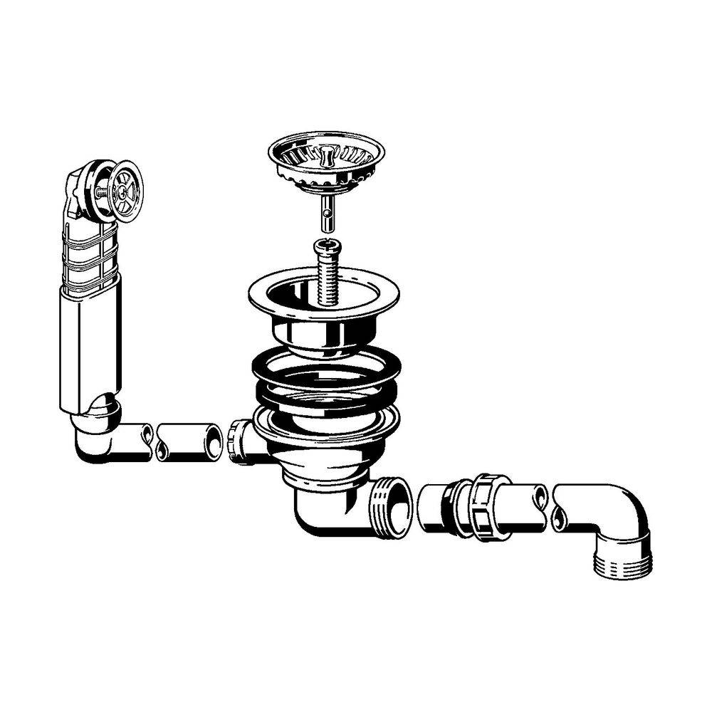 Viega Ablaufventilset 7139.152, Kunststoff, Weiß