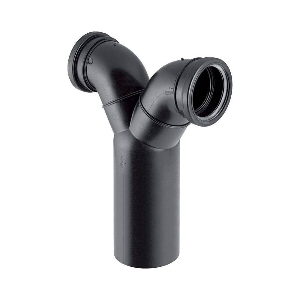 Geberit PE Doppelanschlussbogen 90 Grad für Wand-WC, D 110mm, D1 110mm