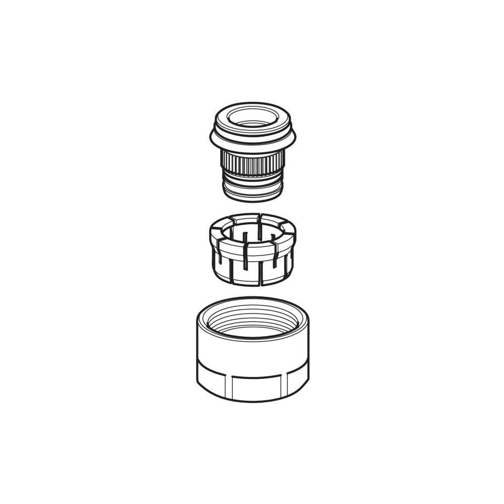 Geberit GE FlowFit, Eurokonusverschraubung, MS, d16 mm x G3/4, vernickelt, 1 Stk.