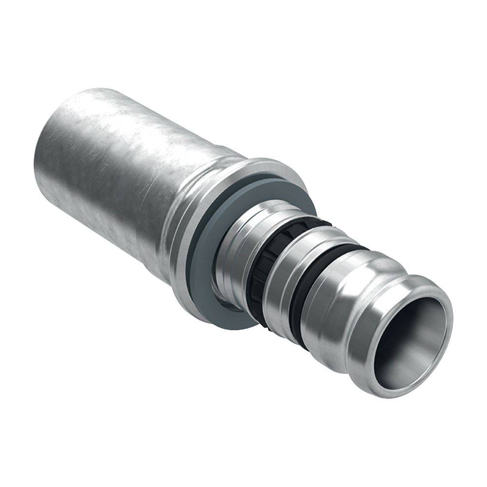 Geberit Mepla Übergang auf Mapress, mit Einschubende, D 26mm, D1 22mm, Edelstahl 1.4401