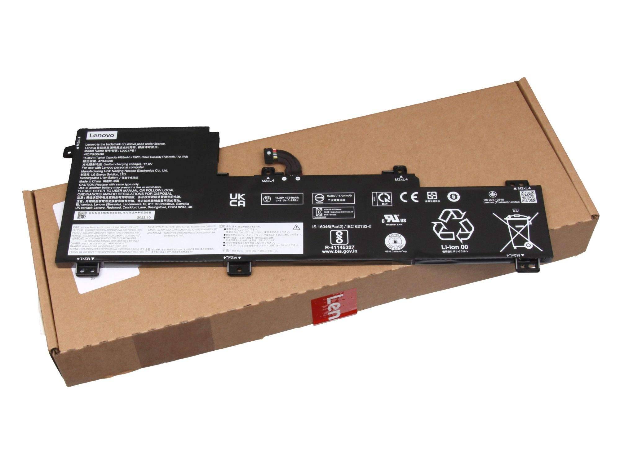 Lenovo 5B11B66555 Akku 75Wh Original - Batterie - 4.883 mAh