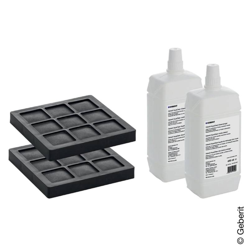 Geberit 240626001, AquaClean Set 2 Aktivkohlefilter und 2 Düsenreiniger NEW für AquaClean 8000plus und Balena 8000