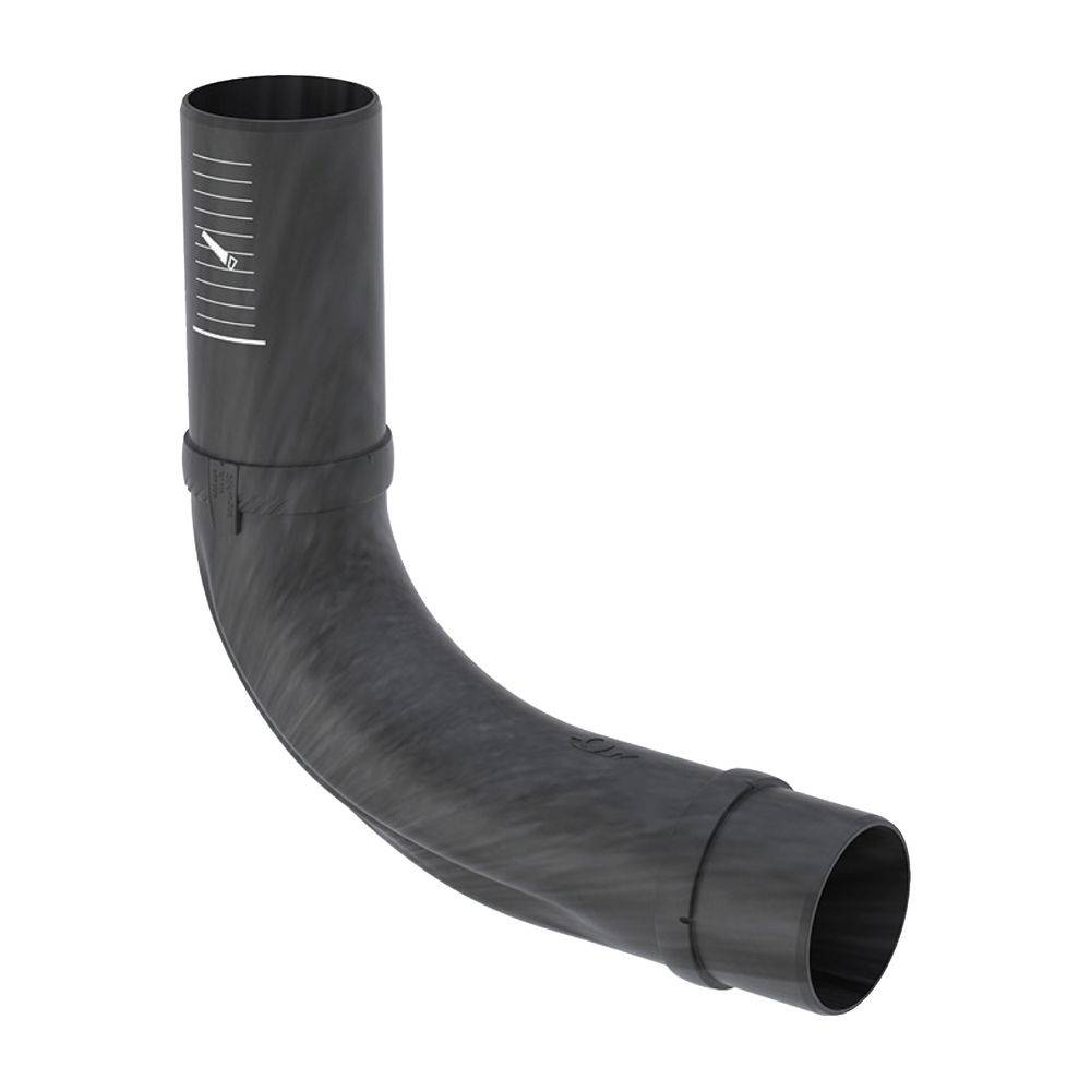 Geberit Bogen Silent-Pro BottomTurn, 90 Grad, DN 90, PP-MX, Schwarz, 393425141