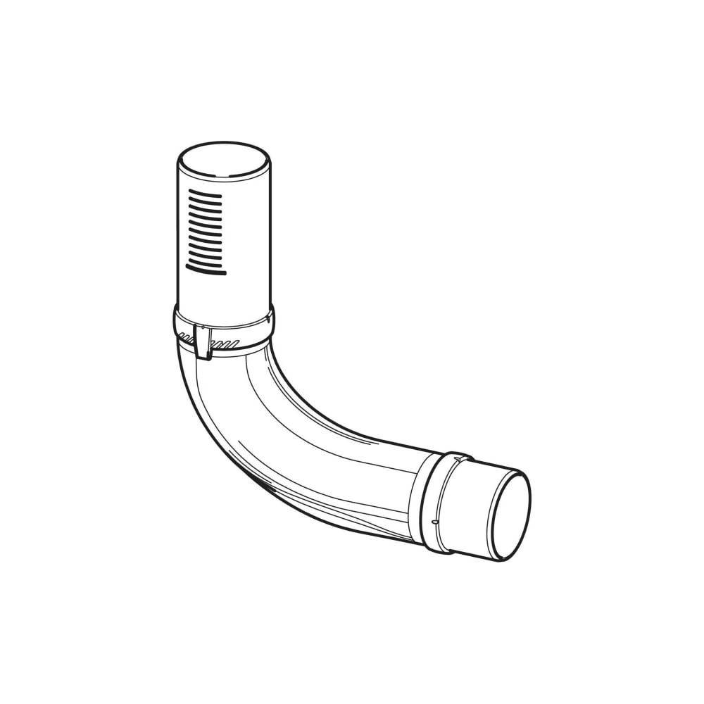Geberit Bogen Silent-Pro BottomTurn, 90 Grad, DN 90, PP-MX, Schwarz, 393425141
