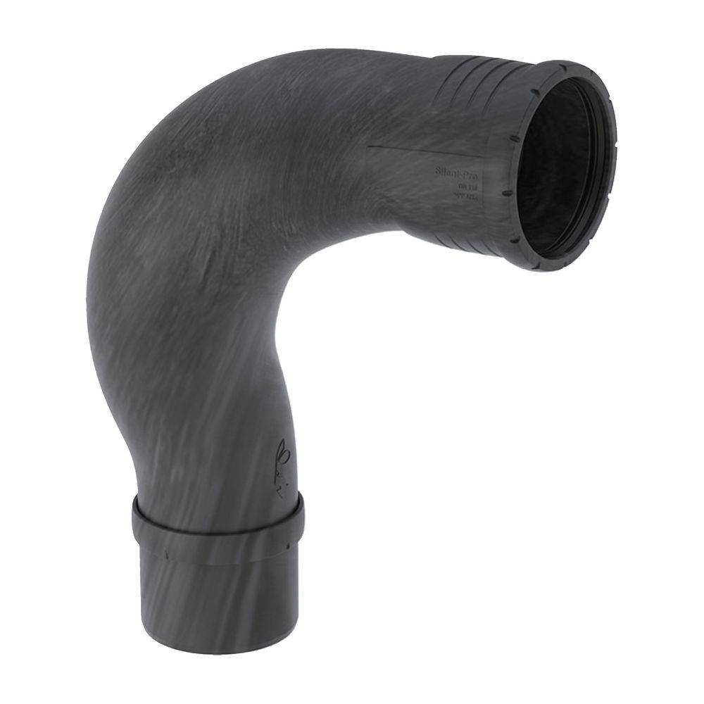 Geberit Bogen Silent-Pro BackFlip, 90 Grad, DN 100, 110mm, PP-MX, Schwarz