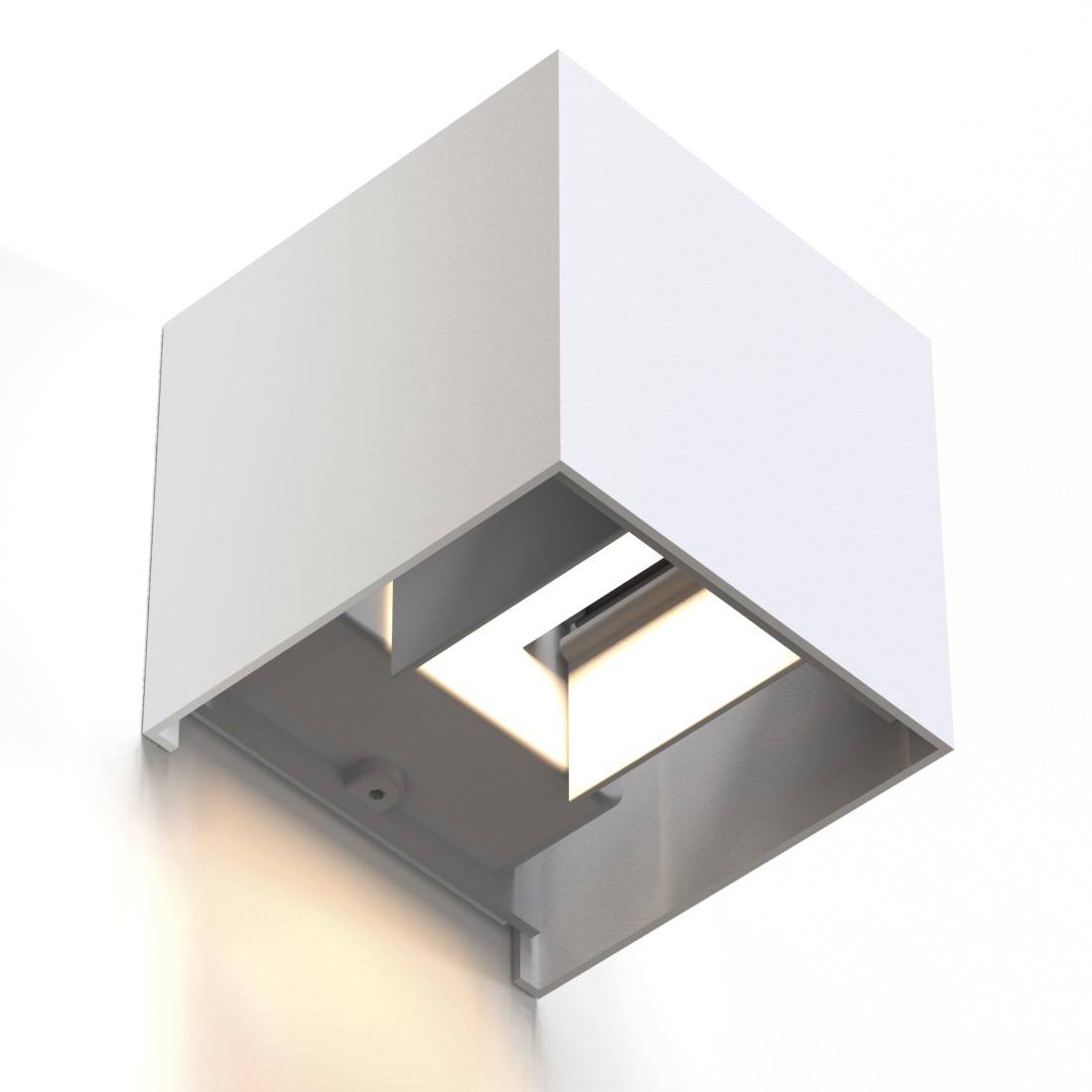 hama 00176607 LED Wandlampe für innen und außen, WLAN, App- u. Sprachsteuerung, Weiß