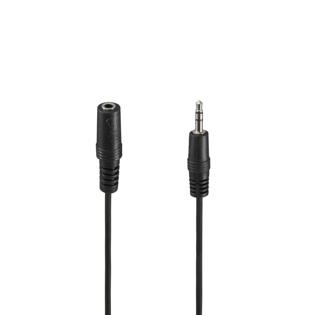 hama 00205104 Audio-Kabel, 3,5-mm-Klinken-Stecker/Kupplung, Stereo, 2,5 m