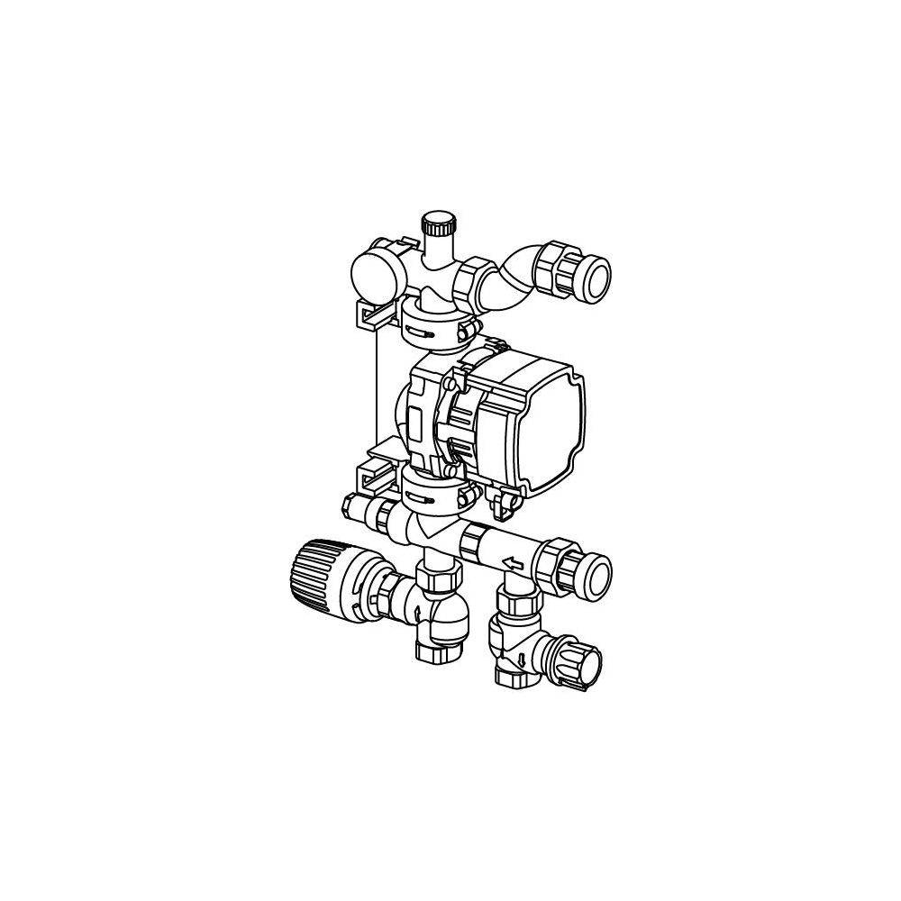 Uponor Fluvia T Pumpengruppe, Push-23-B-W, 1078304