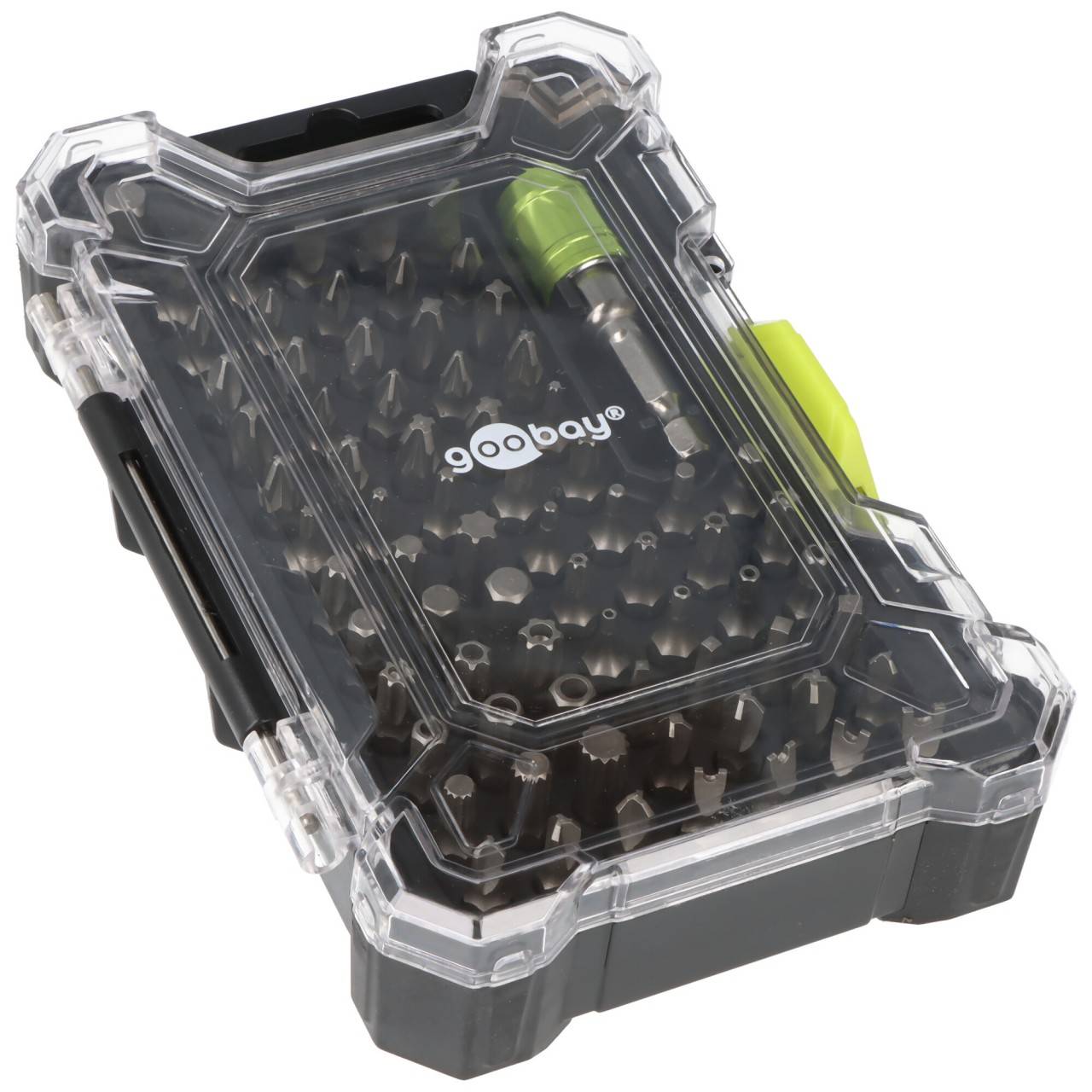 Bithalter-Set 72-teilig mit Quick-Release, CR-V Bits und Stecknussadapter