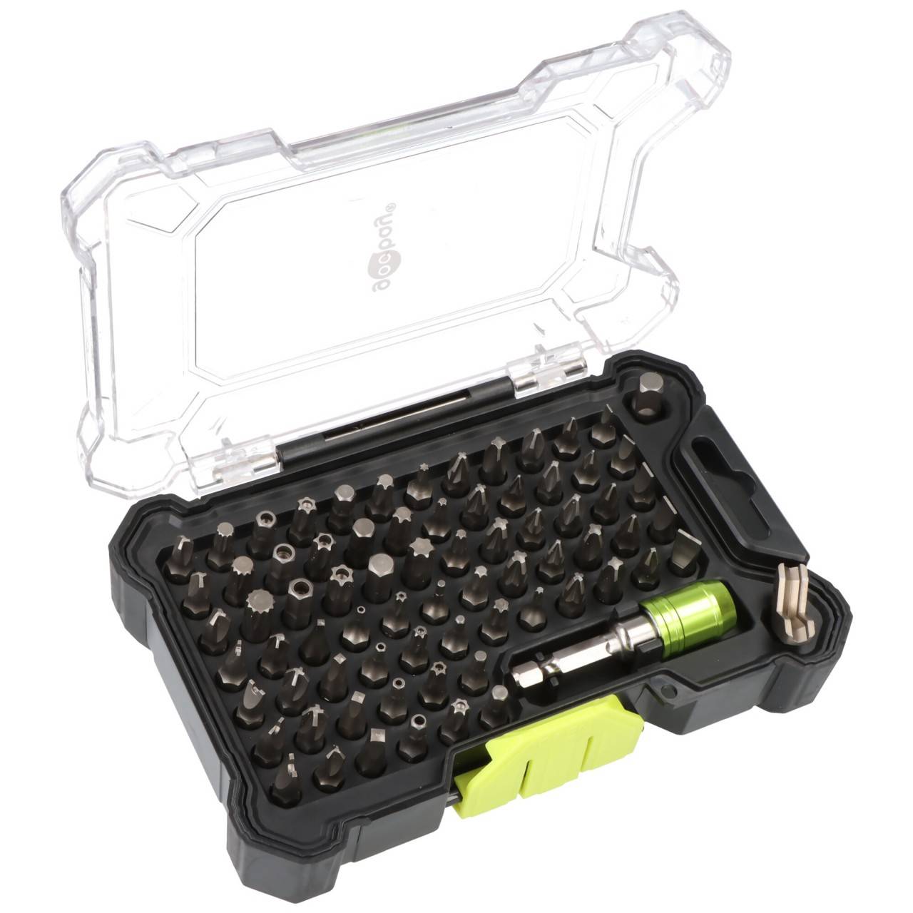 Bithalter-Set 72-teilig mit Quick-Release, CR-V Bits und Stecknussadapter