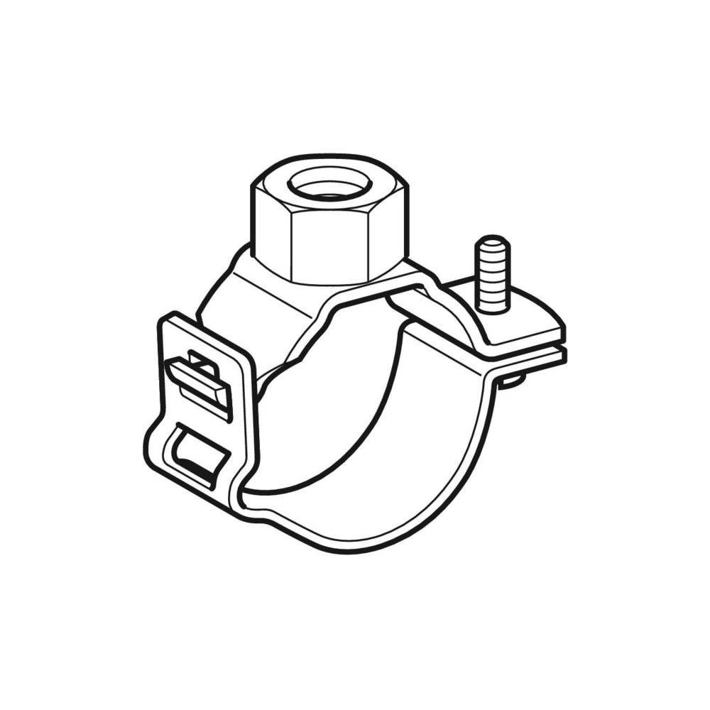 Geberit Rohrschelle mit Gewindemuffe G 3/4", verstellbar ID 160mm, DN 150, di1 168mm